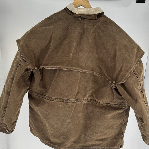 Vintage Y2K 90s Cape Shoulder Duck 2XL Jacket Coat Ranch Farm Chore Western USA - Picture 2 of 8